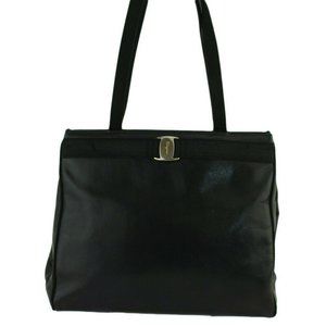 Salvatore Ferragamo Tote Bag Vara Embossing Leath… - image 1